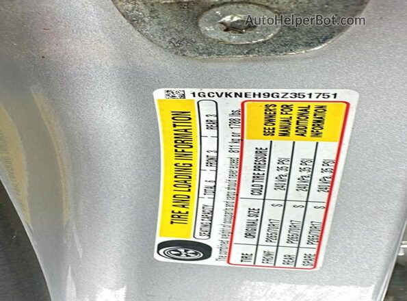 1GCVKNEH9GZ351751 2016 CHEVROLET SILVERADO Silver 
