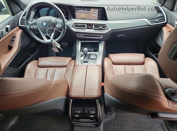 5UXCR6C53KLL35234 2019 BMW X5 White ხელსაწყოთა პანელის ხედი