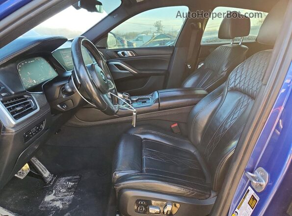 5UXCY8C05L9B07238 2020 BMW X6 Blue Vista del salpicadero