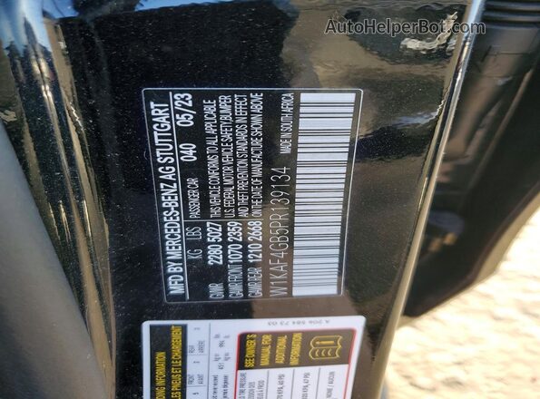 W1KAF4GB5PR139134 2023 MERCEDES-BENZ C Black VIN კოდის სტიკერის ხედი