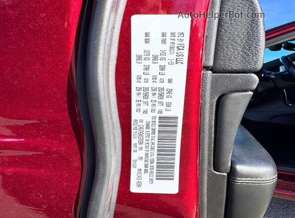 1C4RJFAGXKC670384 2019 JEEP GRAND CHER Burgundy Vista interior trasera