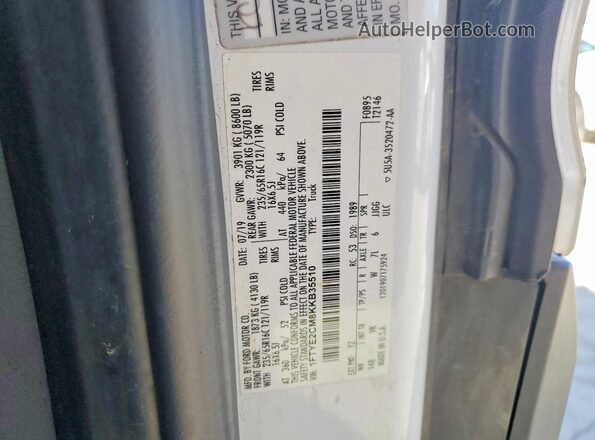 1FTYE2CM8KKB35510 2019 FORD TRANSIT Белый 