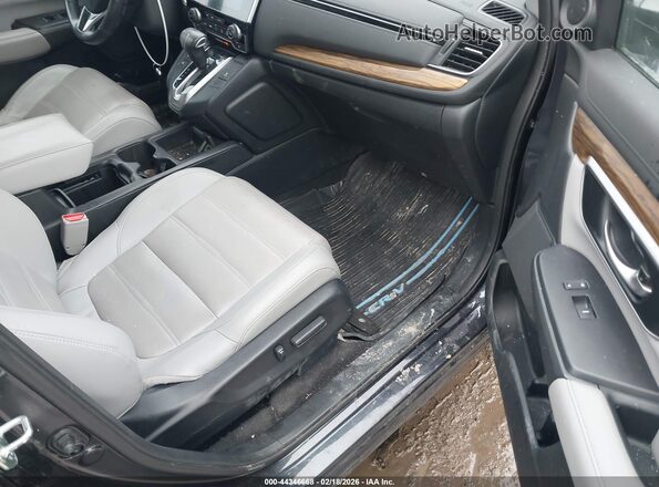 7FARW2H84JE000991 2018 HONDA CR-V Black Widok wnętrza z przodu