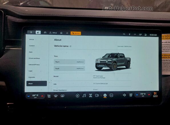 7FCTGAAA5RN032328 2024 RIVIAN R1T Серый Вид щитка приборов
