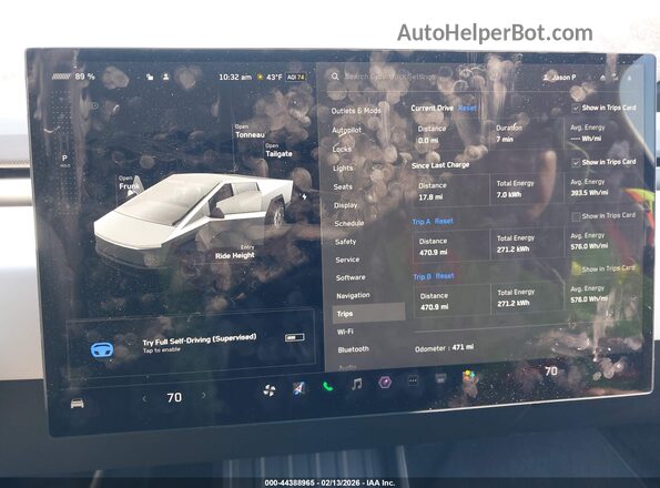 7G2CEHED4TA089855 2026 TESLA CYBERTRUCK Silver 
