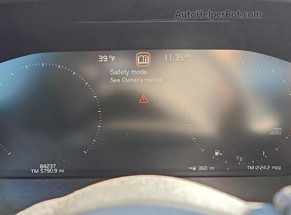 7JR102FK2LG045267 2020 VOLVO S60 Black ხელსაწყოთა პანელის ხედი