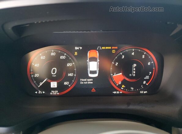 7JRA22TK9MG080601 2021 VOLVO S60 White Սարքավորումների վահանակի տեսք