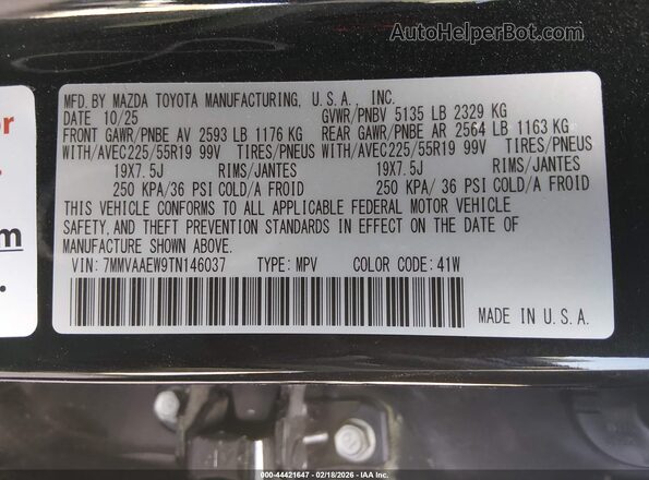 7MMVAAEW9TN146037 2026 MAZDA CX-50 HYBRID Black Շարժիչի բաժամունքի տեսք