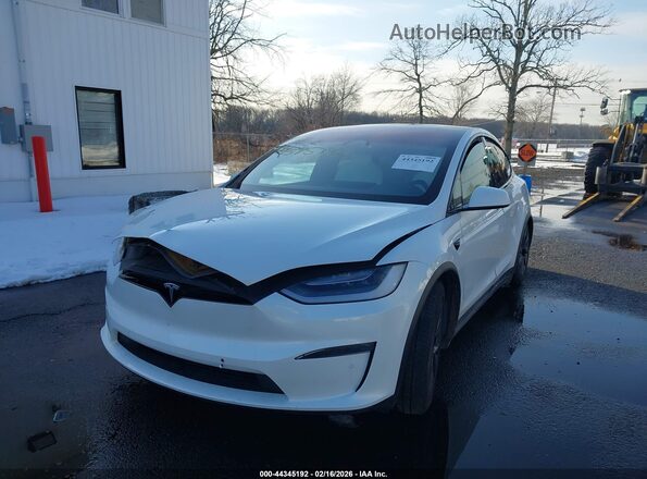 7SAXCAE51NF356436 2022 TESLA MODEL X White Передня ліва чверть