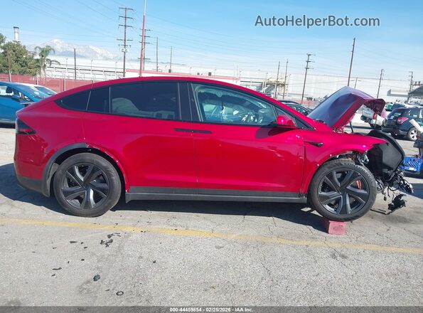 7SAXCAE58TF482662 2026 TESLA MODEL X Burgundy Vista interior trasera