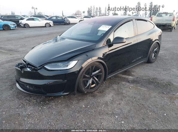 7SAXCBE50TF475114 2026 TESLA MODEL X Black წინა მარცხენა ხედი სამი მეოთხედიდან