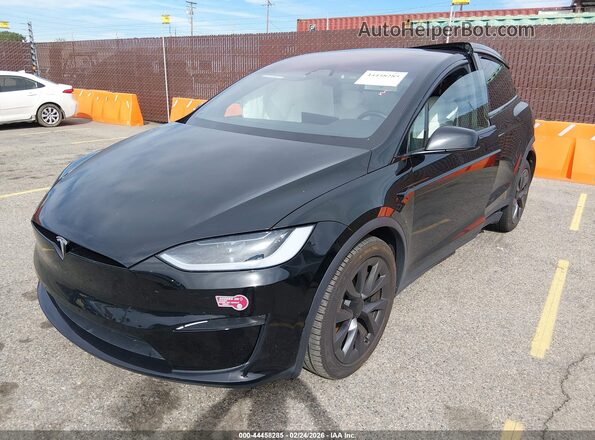 7SAXCBE51PF417552 2023 TESLA MODEL X Black წინა მარცხენა ხედი სამი მეოთხედიდან