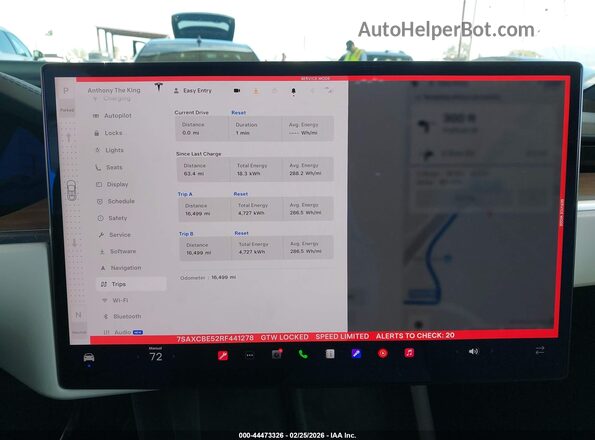7SAXCBE52RF441278 2024 TESLA MODEL X White Հետևի նստատեղերի տեսք