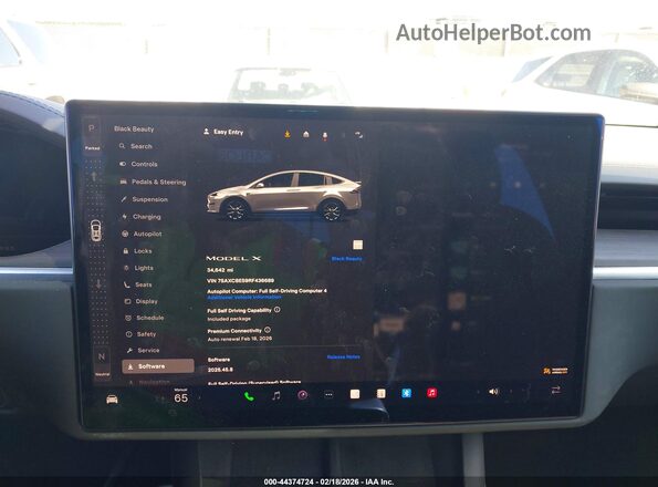 7SAXCBE59RF436689 2024 TESLA MODEL X Black Հետևի նստատեղերի տեսք