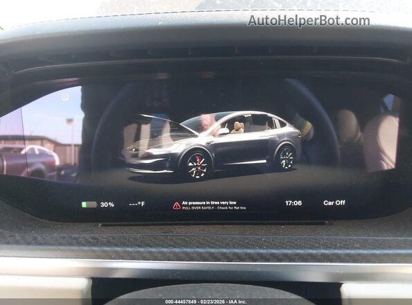 7SAXCBE66RF446993 2024 TESLA MODEL X Gray Вид задніх сидінь