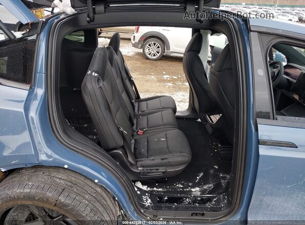 7SAXCDE54TF479758 2026 TESLA MODEL X Blue Vista de la etiqueta del VIN