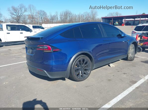 7SAXCDE56RF449749 2024 TESLA MODEL X Синий Задняя правая четверть