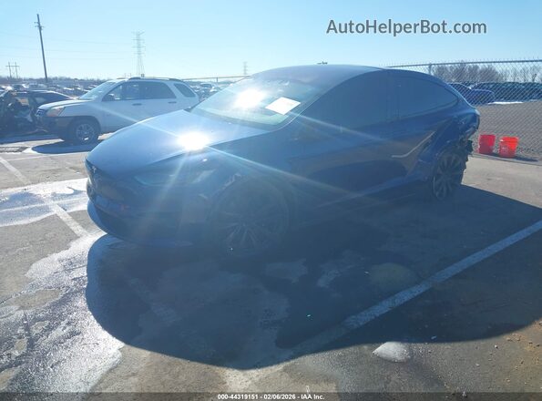 7SAXCDE56RF449749 2024 TESLA MODEL X Синий Передняя левая четверть