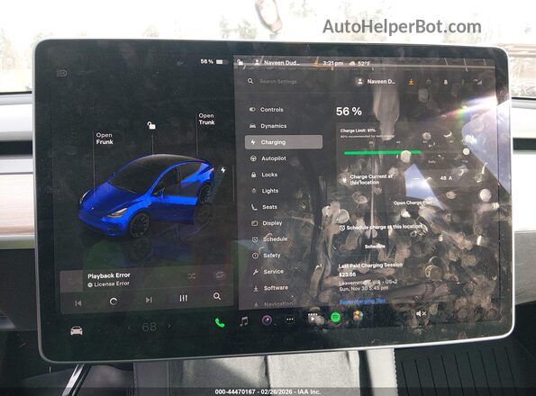 7SAYGAEE1SF240173 2025 TESLA MODEL Y Blue 