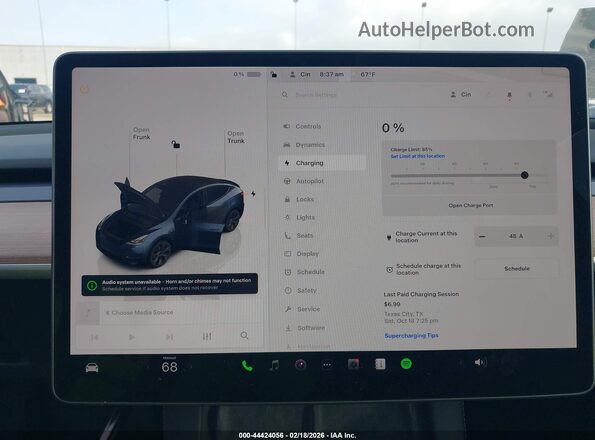 7SAYGDED0SA353733 2025 TESLA MODEL Y Серый 