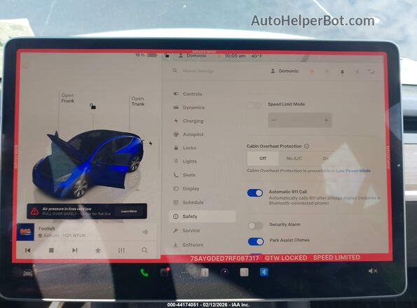 7SAYGDED7RF087317 2024 TESLA MODEL Y Gray 