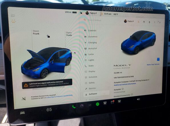7SAYGDEDXSF227916 2025 TESLA MODEL Blue Rear seats view