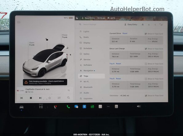 7SAYGDEE0NF555200 2022 TESLA MODEL Y White Вид задніх сидінь