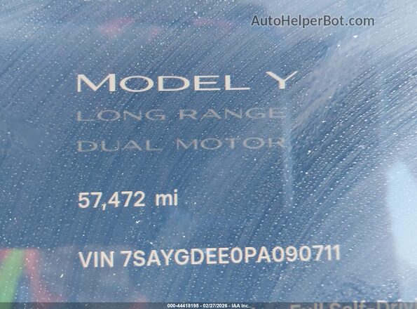 7SAYGDEE0PA090711 2023 TESLA MODEL Y White 
