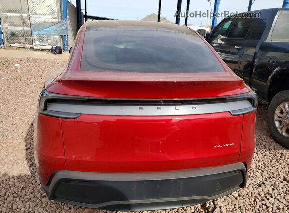 7SAYGDEE2TF431958 2026 TESLA MODEL Красный Вид сзади