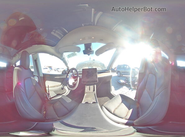 7SAYGDEE3RF031934 2024 TESLA MODEL Gray Widok wnętrza 360 stopni