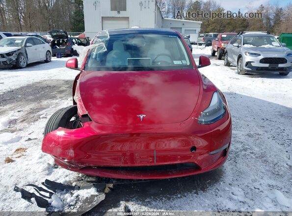 7SAYGDEE6SF302295 2025 TESLA MODEL Y Red Widok deski rozdzielczej