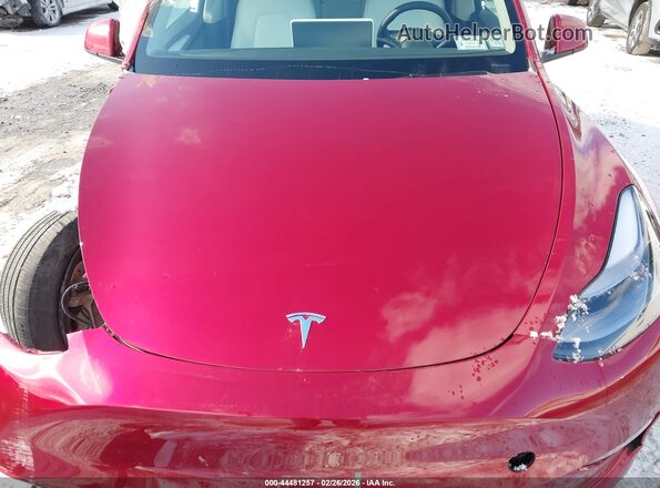 7SAYGDEE6SF302295 2025 TESLA MODEL Y Red Widok z tyłu