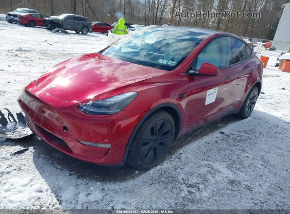 7SAYGDEE6SF302295 2025 TESLA MODEL Y Red Przód lewy