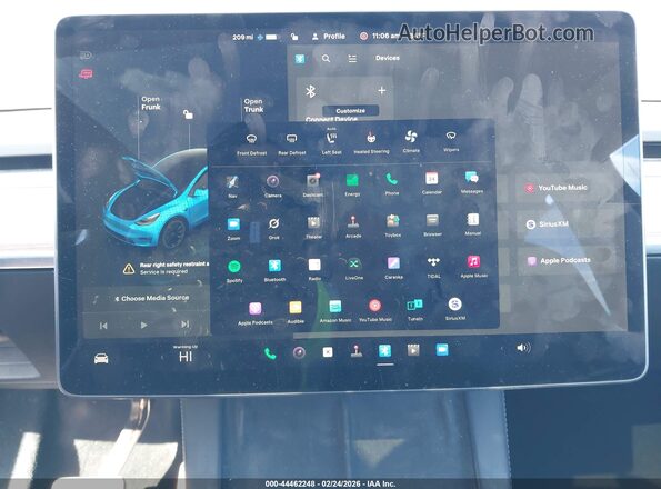 7SAYGDEE7NF363949 2022 TESLA MODEL Y Navy 