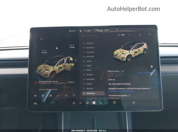 7SAYGDEE7TF516004 2026 TESLA MODEL Y White 