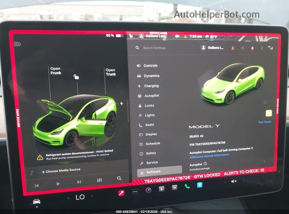 7SAYGDEE8PA078726 2023 TESLA MODEL Y Gray 