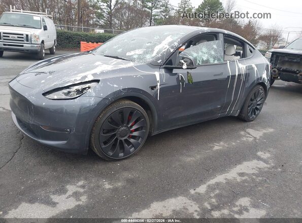7SAYGDEF1NF442025 2022 TESLA MODEL Y Gray Vista tres cuartos delantera izquierda