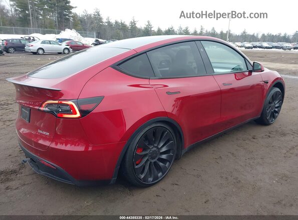 7SAYGDEF3RA320771 2024 TESLA MODEL Y Red Հետևի աջ