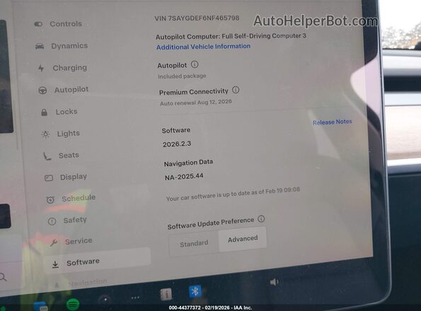 7SAYGDEF6NF465798 2022 TESLA MODEL Y Gray 