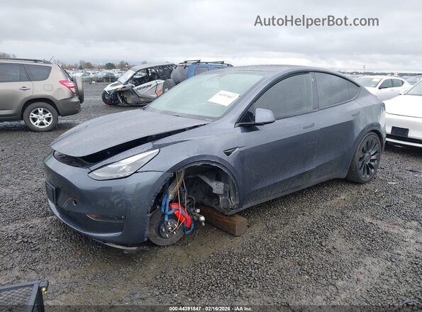 7SAYGDEF7NF374104 2022 TESLA MODEL Y Gray Передня ліва чверть