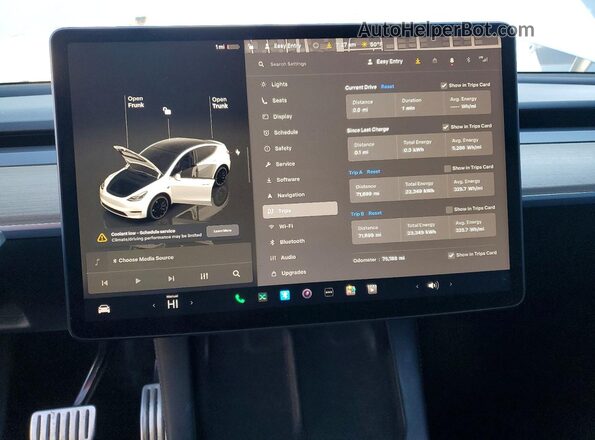 7SAYGDEF7NF494758 2022 TESLA MODEL White ხელსაწყოთა პანელის ხედი