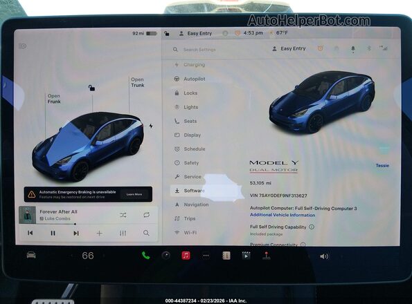7SAYGDEF9NF313627 2022 TESLA MODEL Y Black Rear seats view
