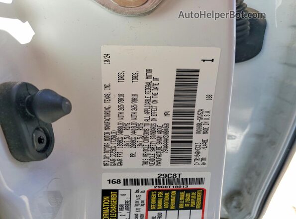 7SVAAAAAXSX004068 2025 TOYOTA SEQUOIA White VIN կոդի պիտակի տեսք