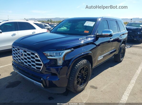 7SVAAABAXRX024670 2024 TOYOTA SEQUOIA Navy წინა მარცხენა ხედი სამი მეოთხედიდან