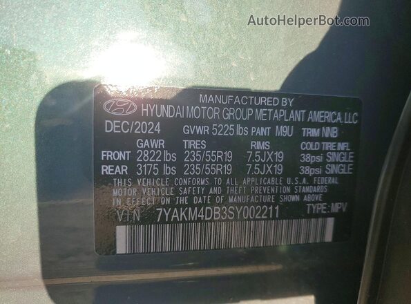 7YAKM4DB3SY002211 2025 HYUNDAI IONIQ Green 