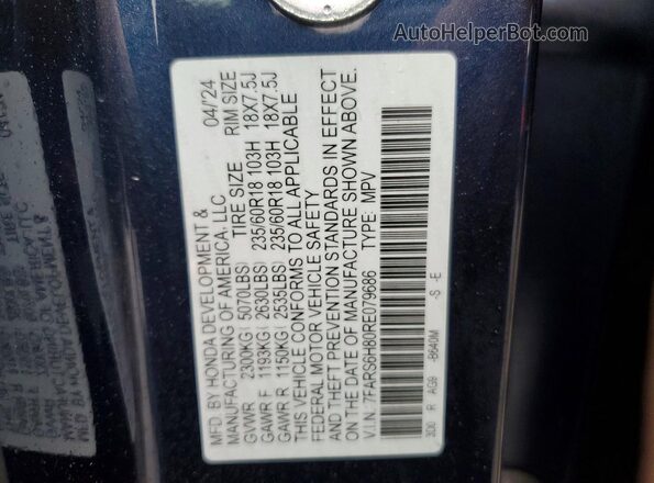 7FARS6H80RE079686 2024 HONDA CR-V Blue 