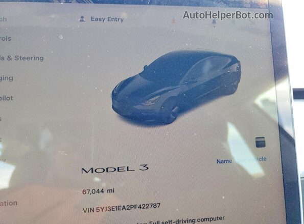 5YJ3E1EA2PF422787 2023 TESLA MODEL Black 