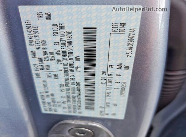 1FMCU0H67NUA81097 2022 FORD ESCAPE Silver 