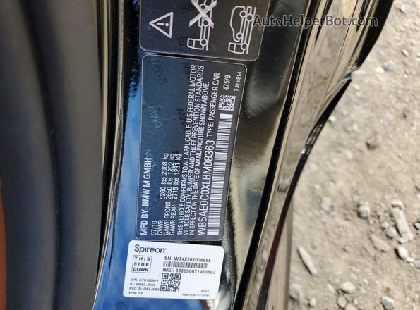 WBSAE0C0XLBM08363 2020 BMW M8 Black 