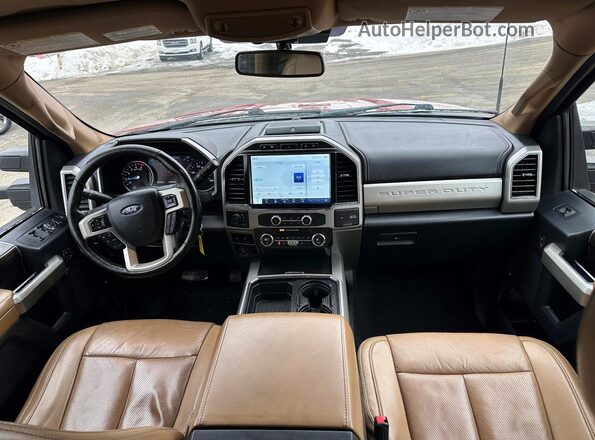 1FT8W3DT2NEC57260 2022 FORD F350 Red Вид панелі приладів